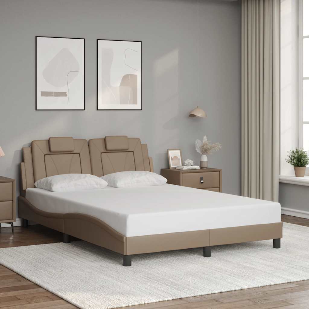 E-shop Multidom Rám postele Viana bez matraca kapučínový 120x200 cm umelá koža
