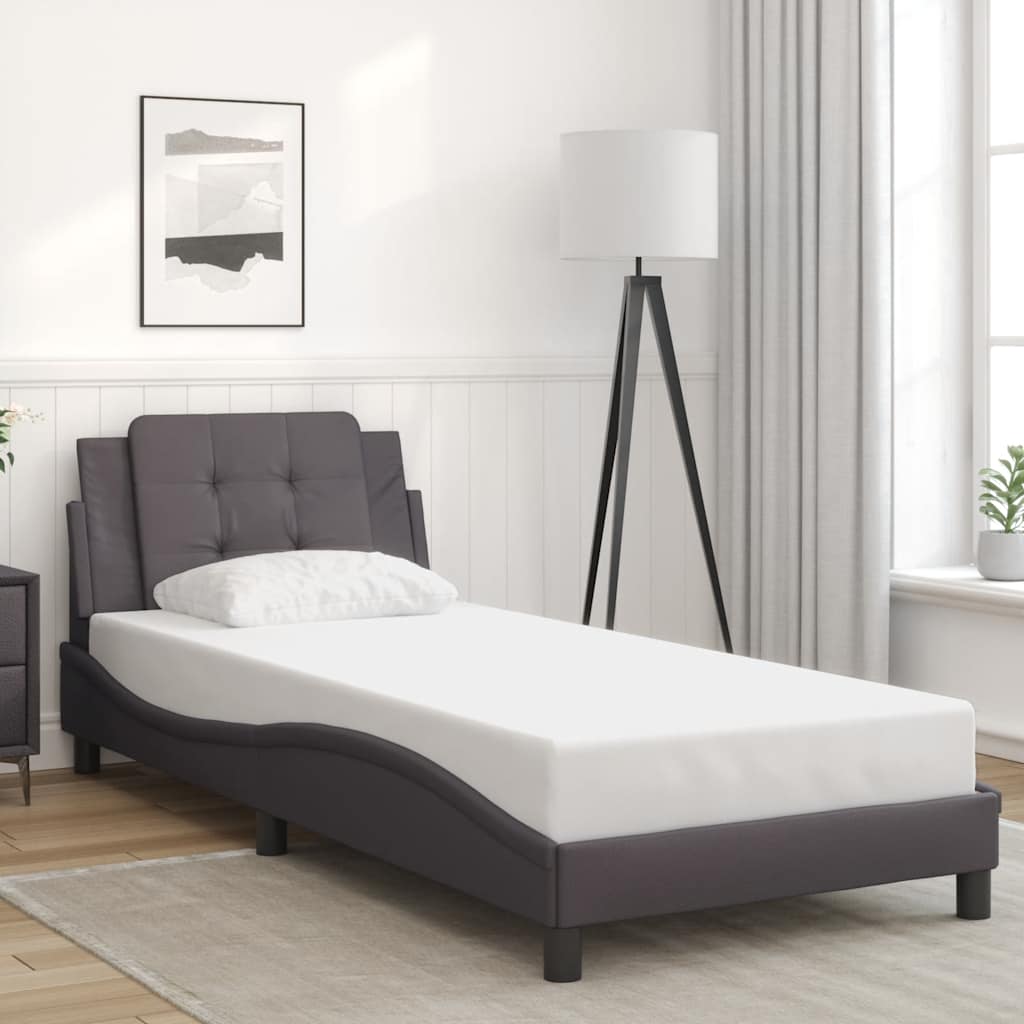 E-shop Multidom Rám postele bez matraca Zadar sivý 90x200 cm umelá koža