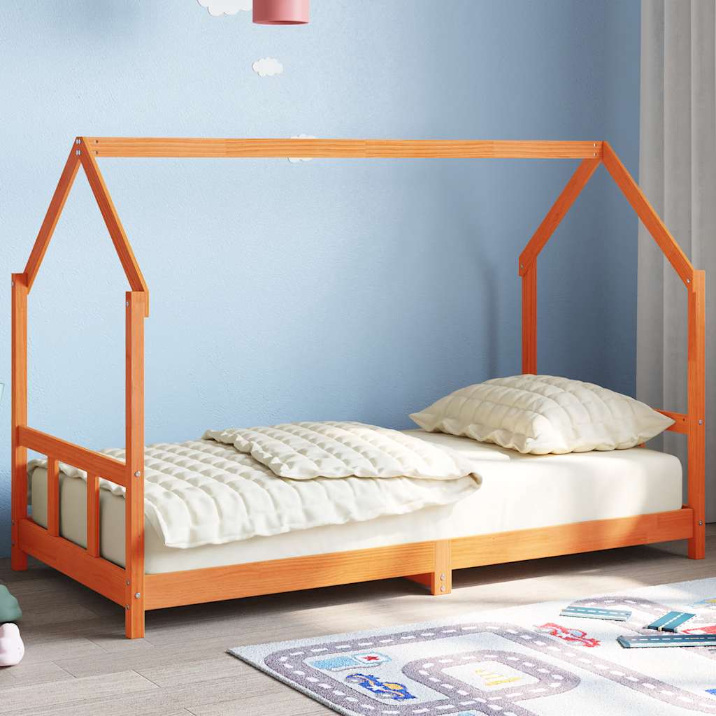 E-shop Multidom Posteľný rám voskovo hnedý 90x190 cm masívna borovica