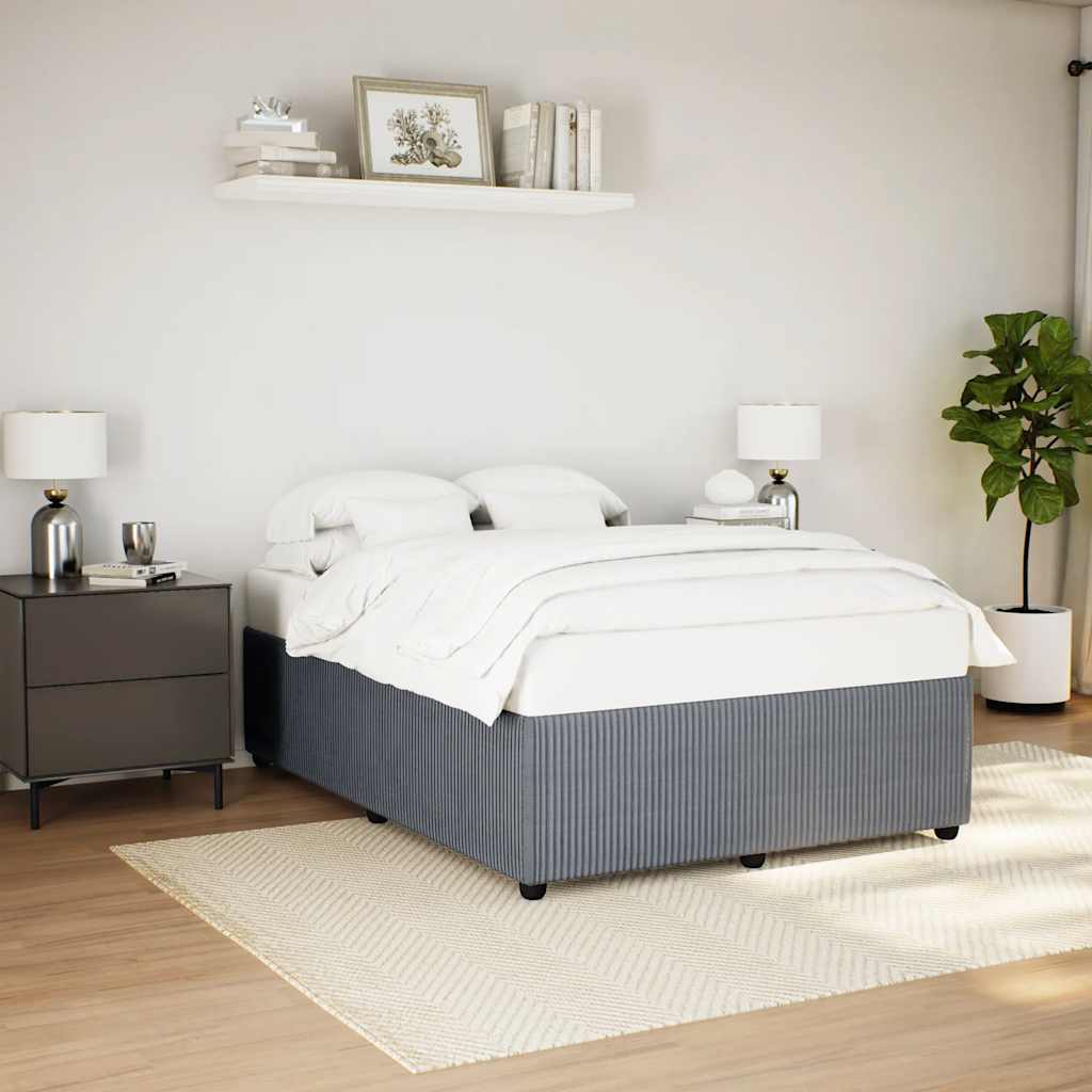 E-shop Multidom Posteľ bez matraca tmavosivá 160x200 cm zamat