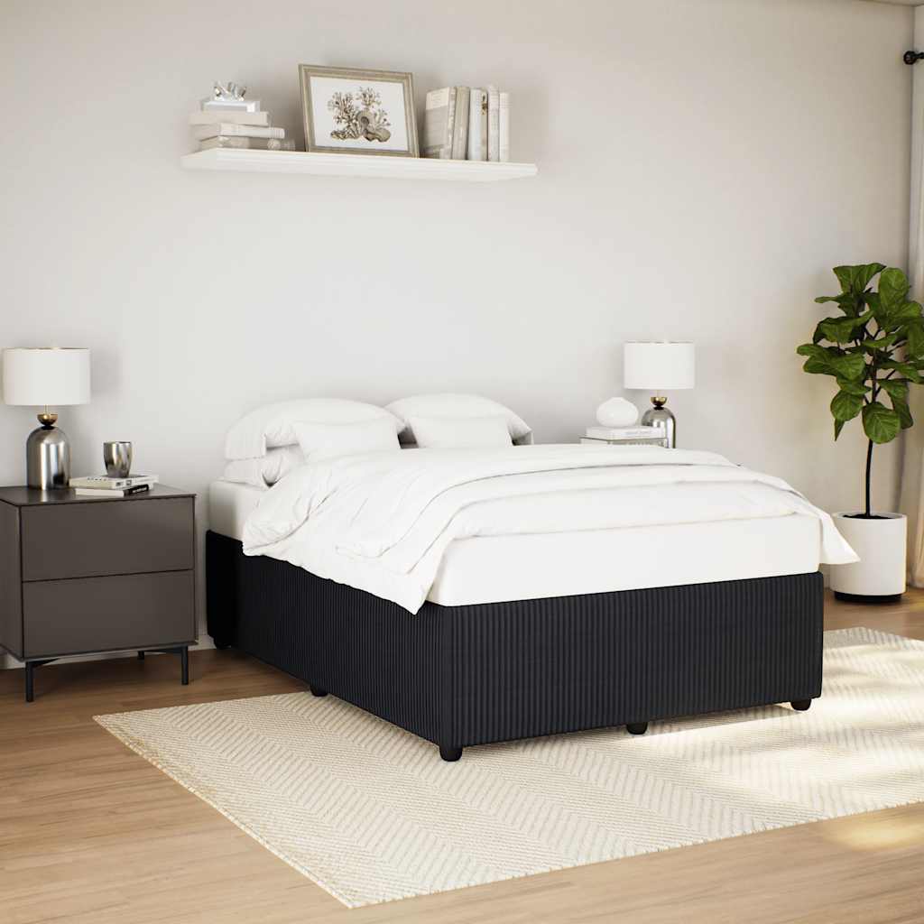 E-shop Multidom Posteľ bez matraca čierny 160x200 cm zamat