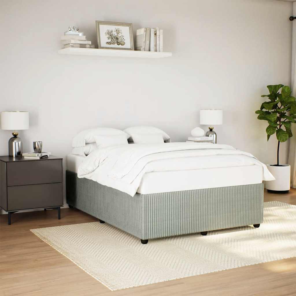 E-shop Multidom Posteľ bez matraca bledosivý 140x190 cm zamat