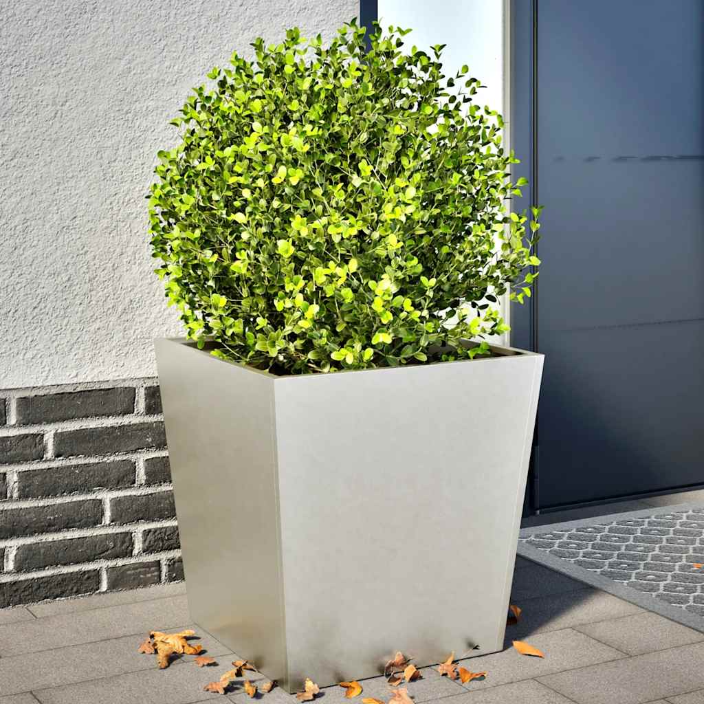 E-shop Multidom Záhradné kvetináče 2 ks 50x50x50 cm, nehrdzavejúca oceľ