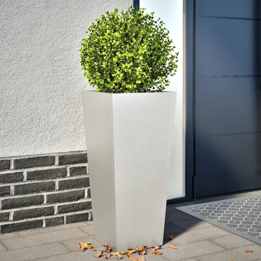 E-shop Multidom Záhradné kvetináče 2 ks 35x35x75 cm, nehrdzavejúca oceľ