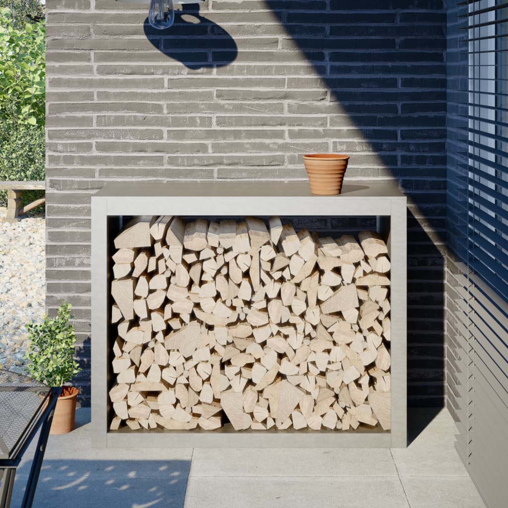 E-shop Multidom Regál na krbové drevo 100x40x80 cm, nehrdzavejúca oceľ