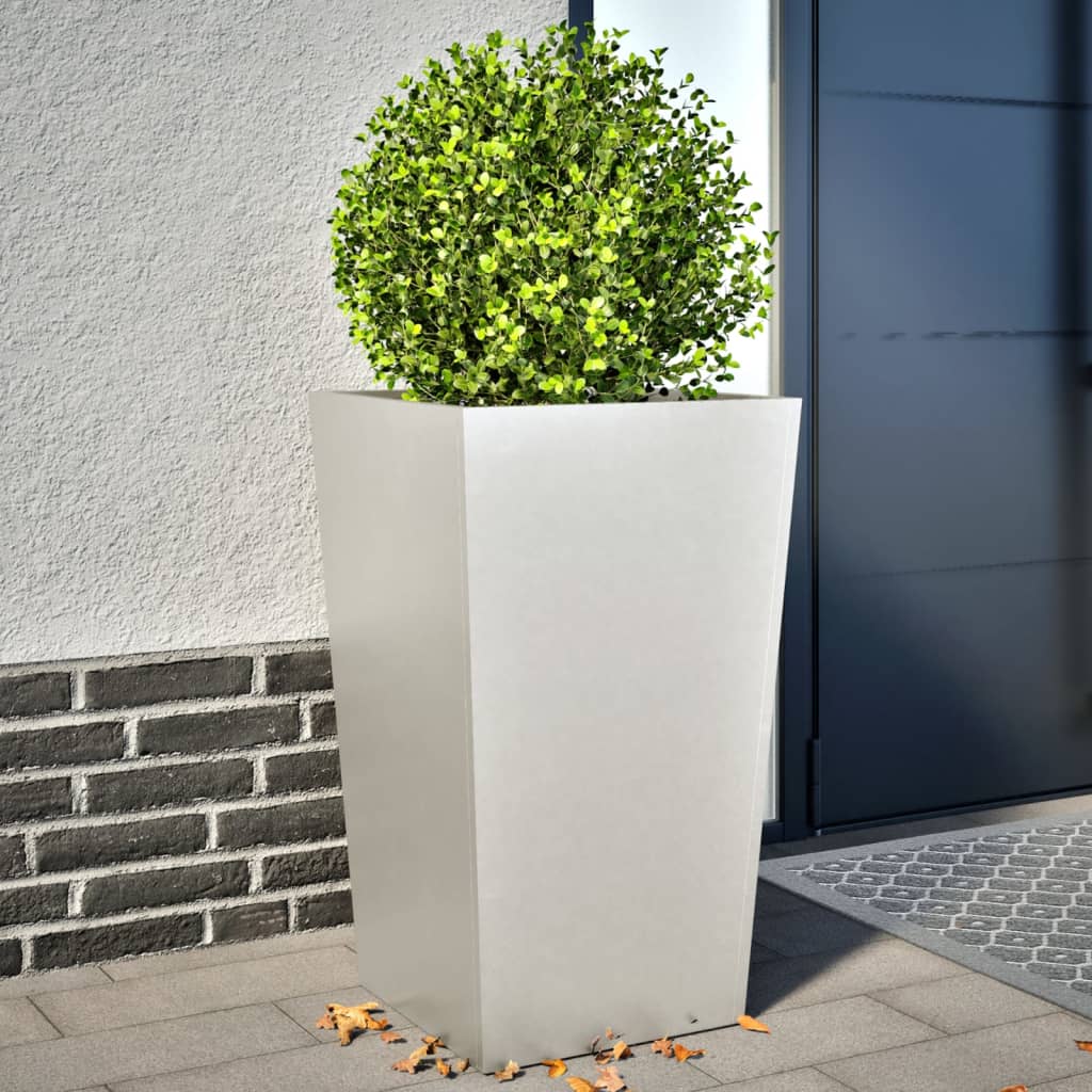 E-shop Multidom Záhradné kvetináče 2 ks 45x45x75 cm, nehrdzavejúca oceľ