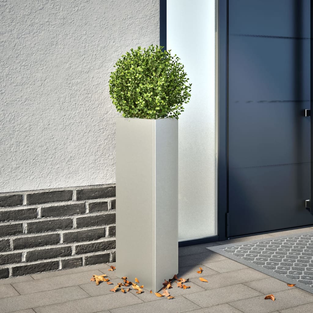 E-shop Multidom Záhradné kvetináče 2 ks trojuholník 30x26x75 cm oceľ