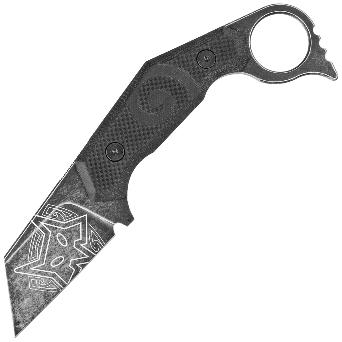 E-shop FOX Knives FX-652 TOA Wihongi taktický nôž - karambit 7,5 cm, celočierny, G10, puzdro Kydex