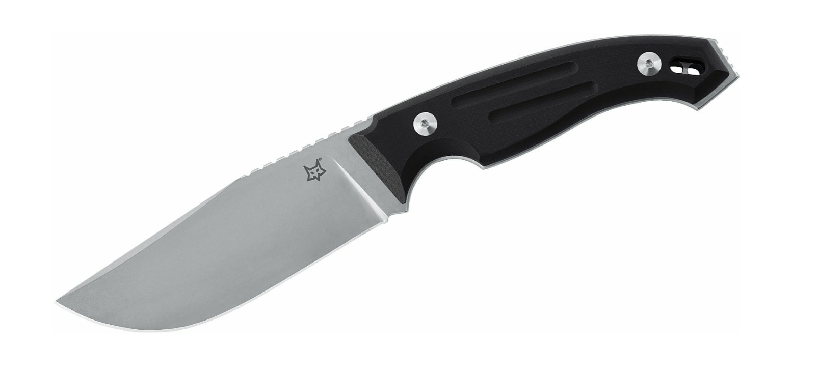 E-shop Fox Knives FX-510 Octopus Vulgaris vonkajší nôž 11,5 cm, čierna G10, Stonewash, kožené puzdro