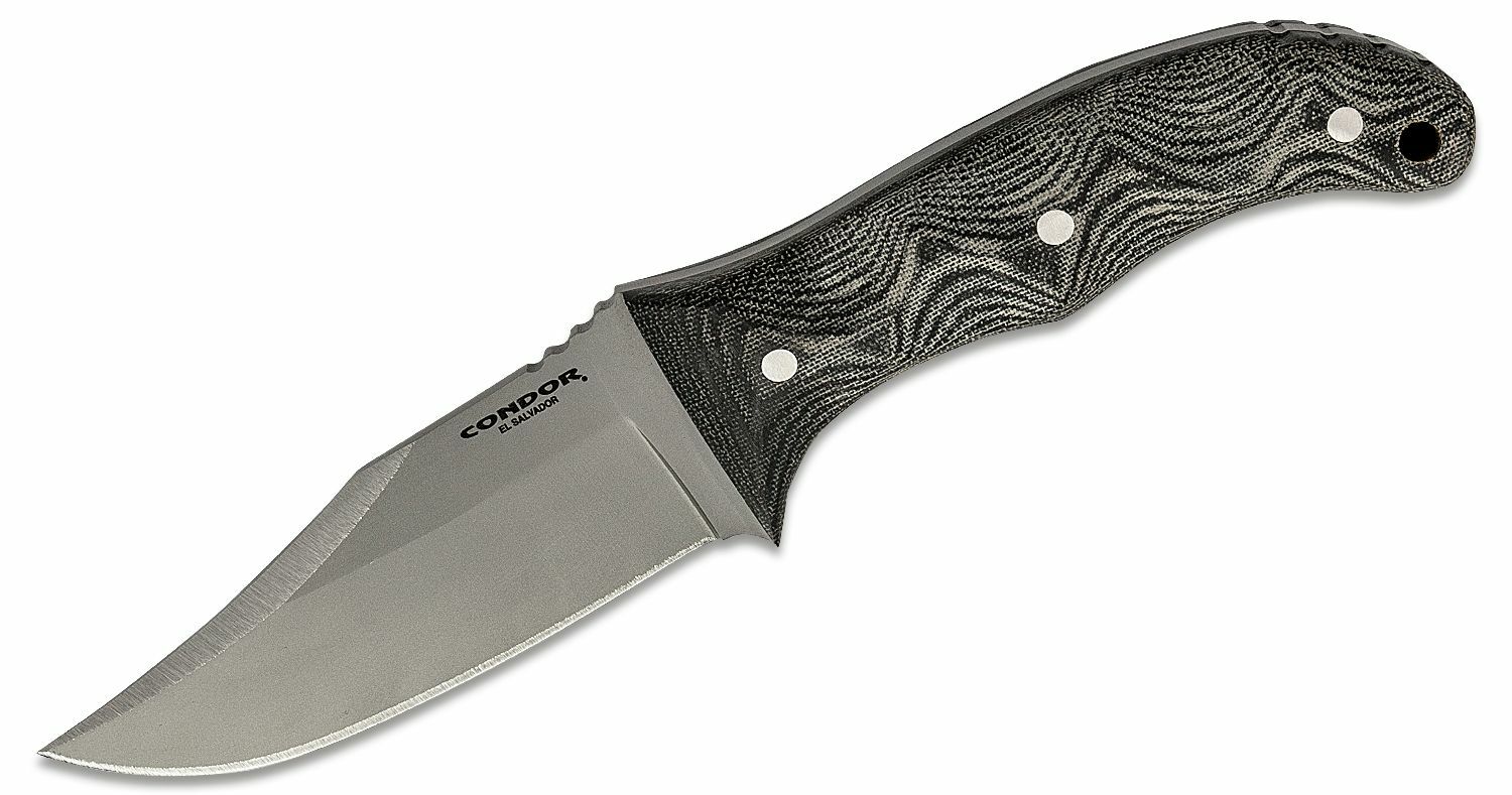 E-shop Condor CTK1821-4.5HC LITTLE BOWIE menší vonkajší nôž 11,7 cm, šedá, Micarta, kožené puzdro