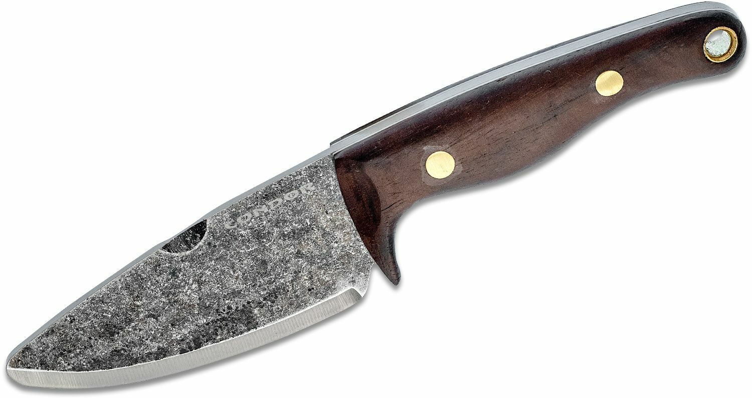 E-shop Condor CTK801-3.7HC KIMEN vonkajší nôž deti/dospelí 8,1 cm, orechové drevo, kožené puzdro