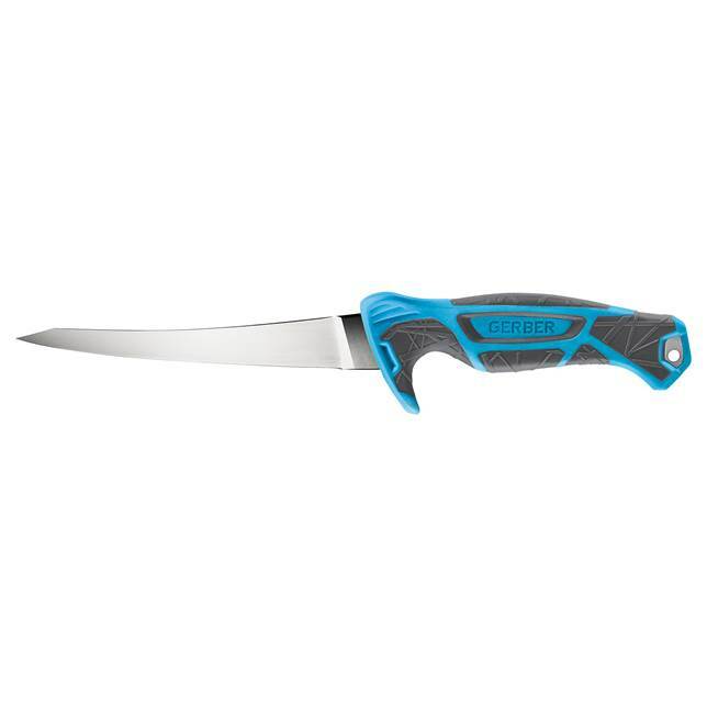 Gerber 31-003557 Controller 6" filetovací nôž 15,2 cm, modrá, čierna, TPE a FRN, plastové puzdro