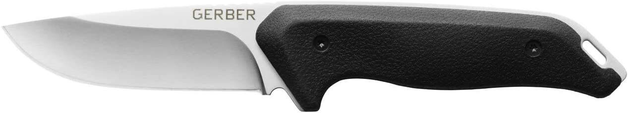 Gerber 31-003617 Moment lovecký nôž 9,2 cm, Bead Blasted, čierna, guma, nylonové puzdro