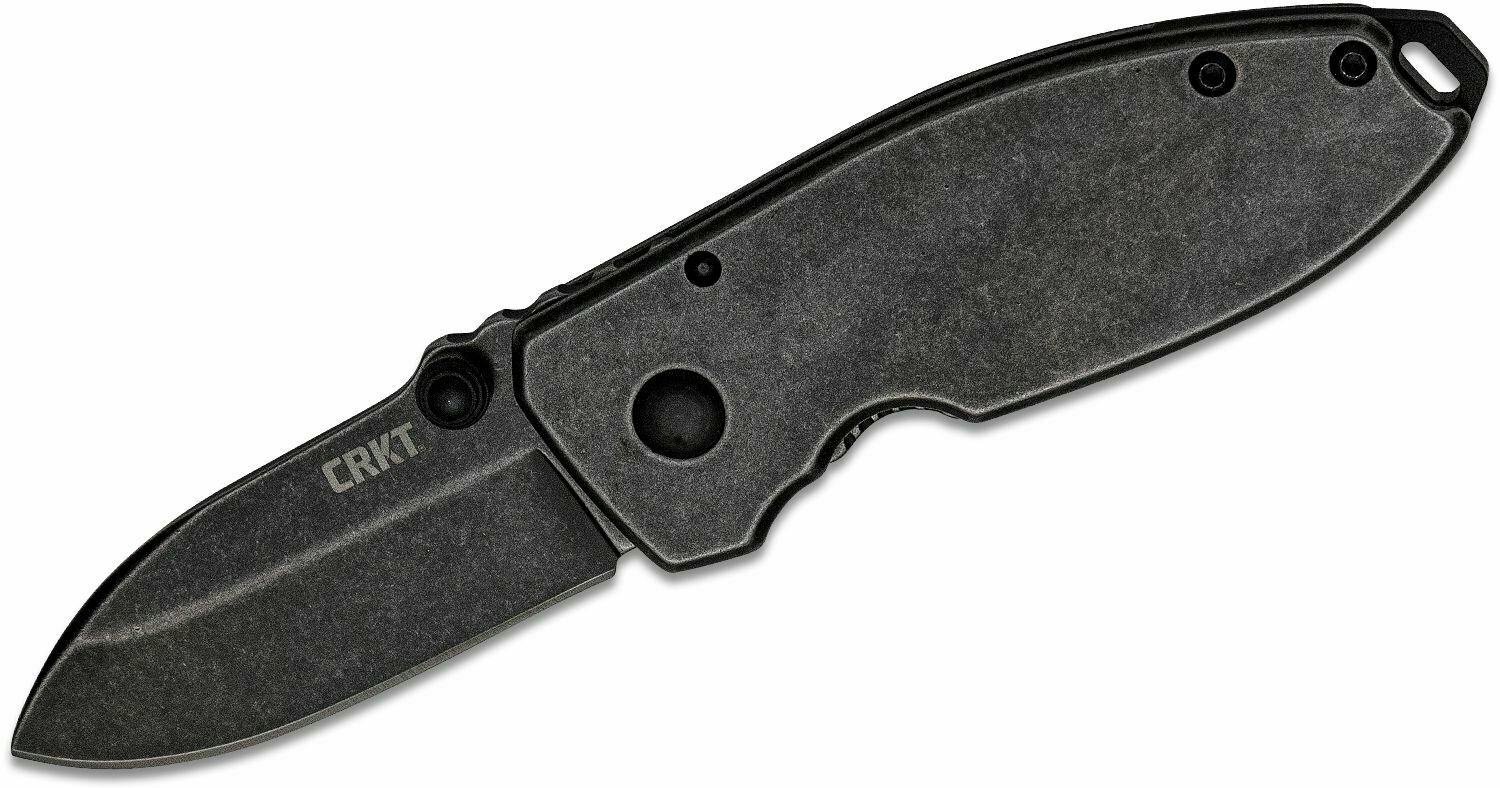 E-shop CRKT CR-2490KS SQUID™ BLACK STONEWASH vreckový nôž 5,4 cm, celooceľový, celočierny