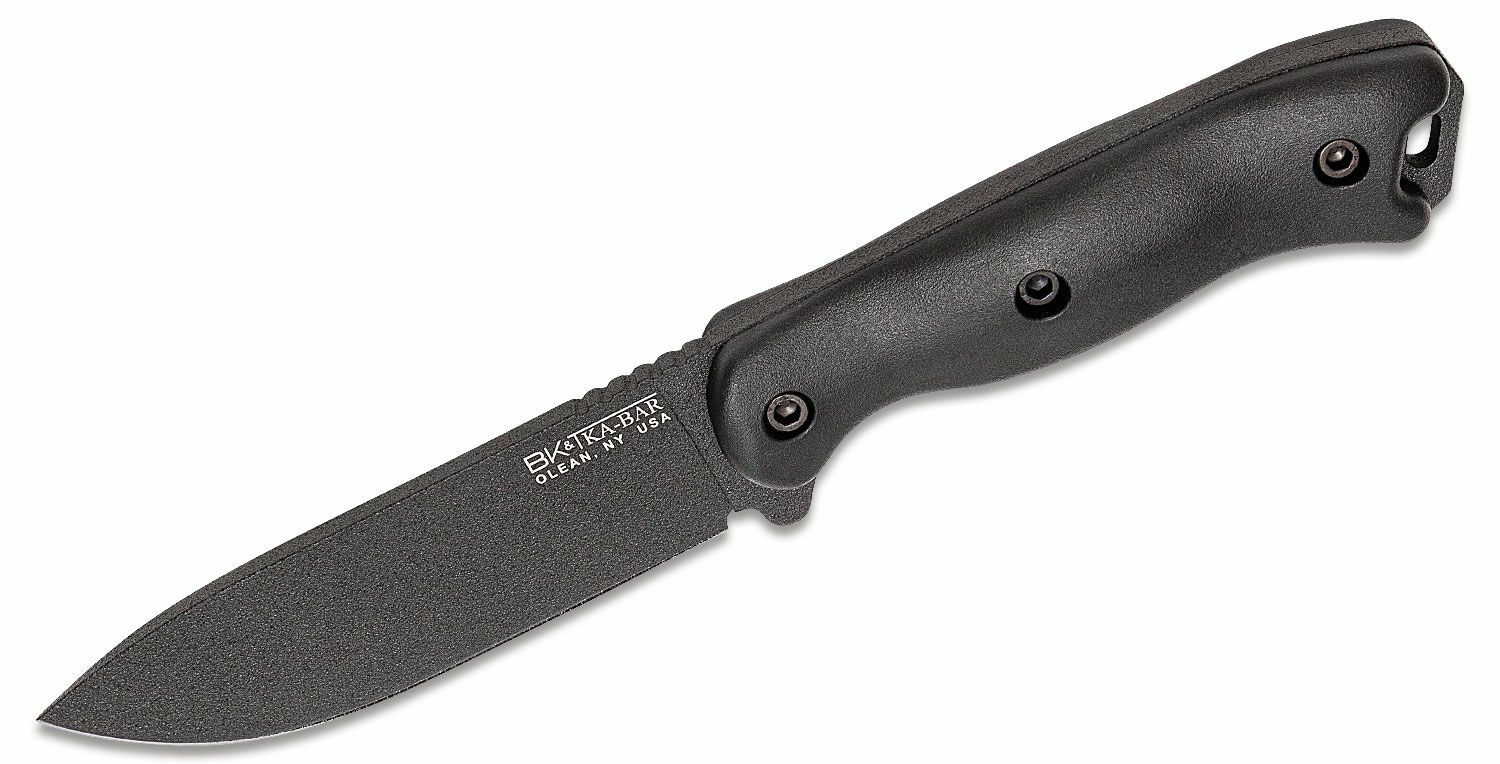 E-shop KA-BAR KB-BK16 BECKER SHORT DROP POINT univerzálny nôž 11,2 cm, celočierny, Zytel, puzdro, +rukoväte