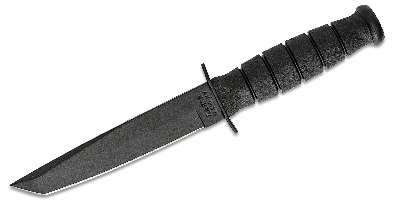 E-shop KA-BAR KB-5054 SHORT TANTO BLACK bojový nôž 13,3 cm, celočierny, Kraton, plastové puzdro
