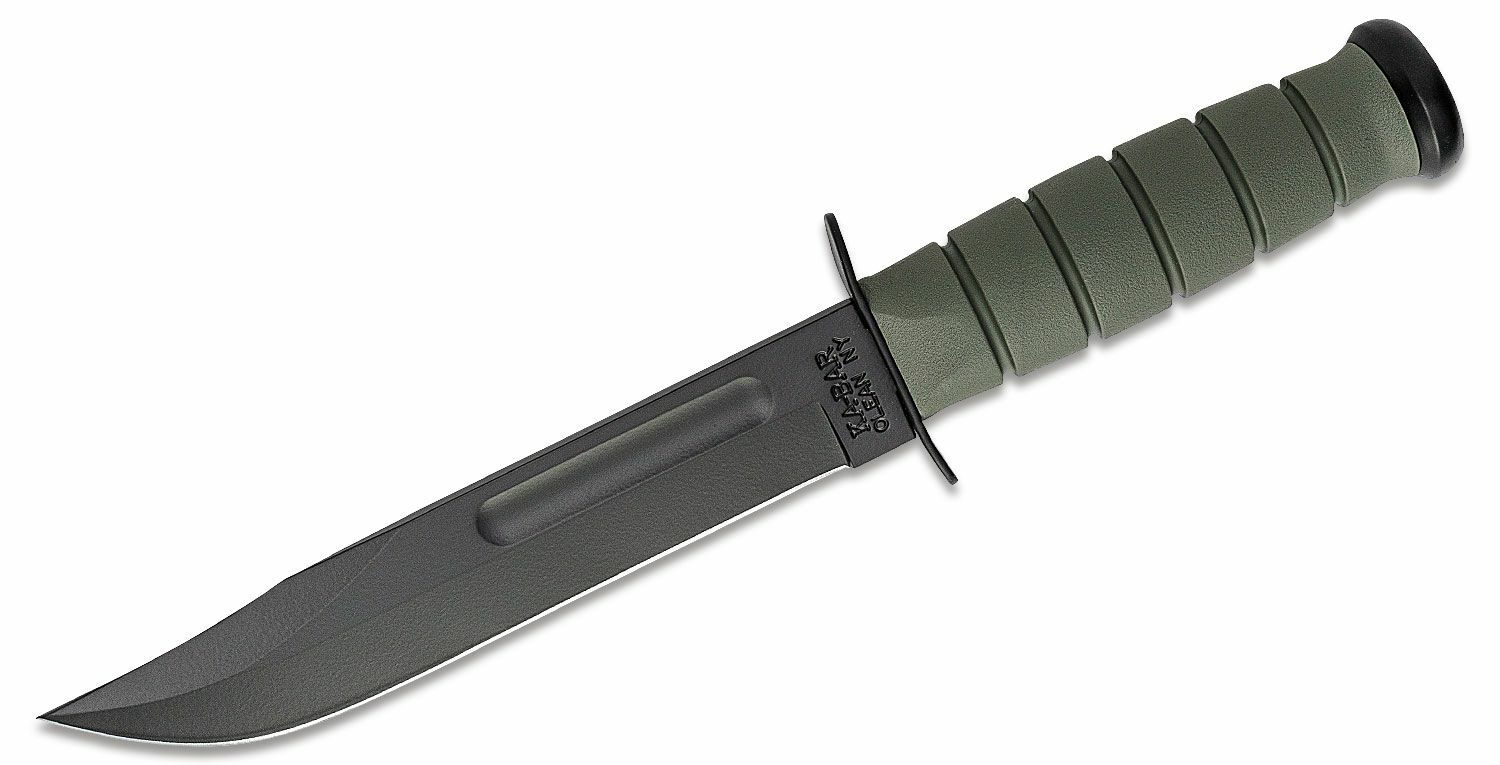 E-shop KA-BAR KB-5011 FULL SIZE FOLIAGE GREEN taktický nôž 18 cm, čierna, zelená, Kraton, plastové puzdro