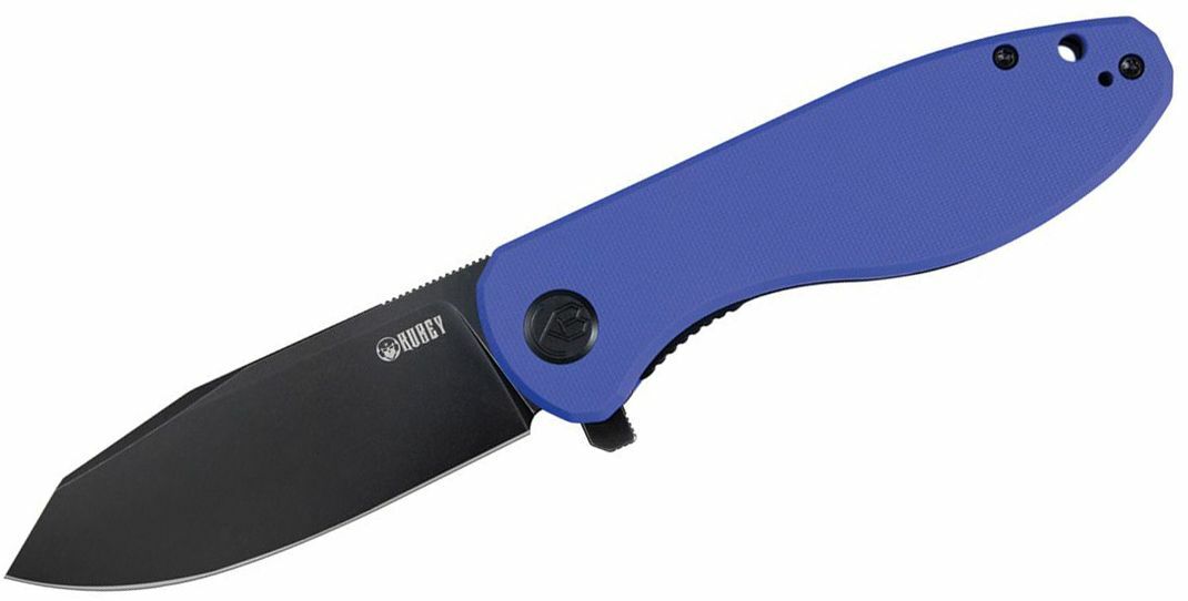 E-shop Kubey KU358G Master Chief vreckový nôž 8,7 cm, čierna, modrá, G10, spona