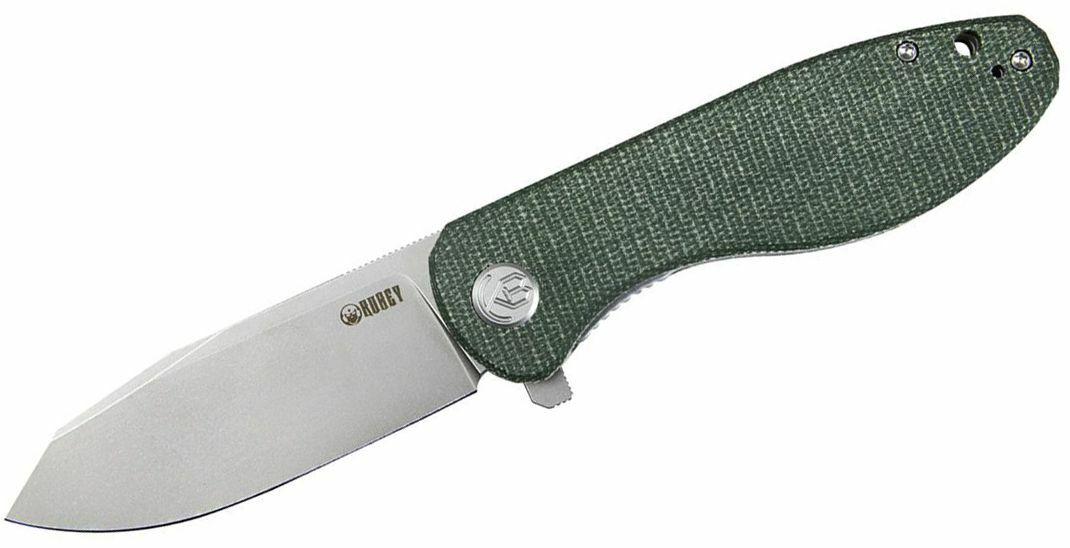 E-shop Kubey KU358I Master Chief vreckový nôž 8,7 cm, zelená, Micarta, spona