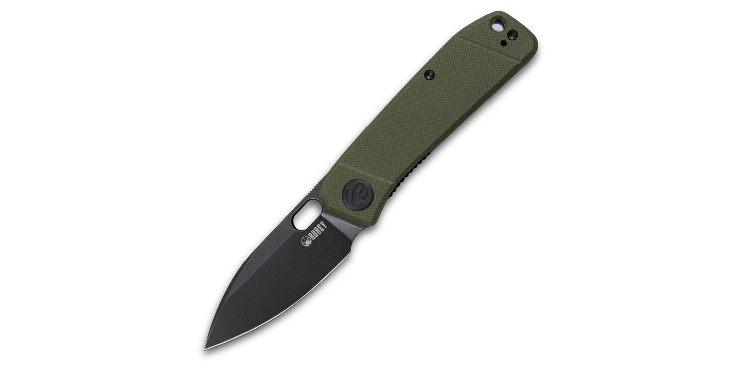 E-shop Kubey KU2104B Hyde vreckový nôž 7,5 cm, čierna, zelená, G10
