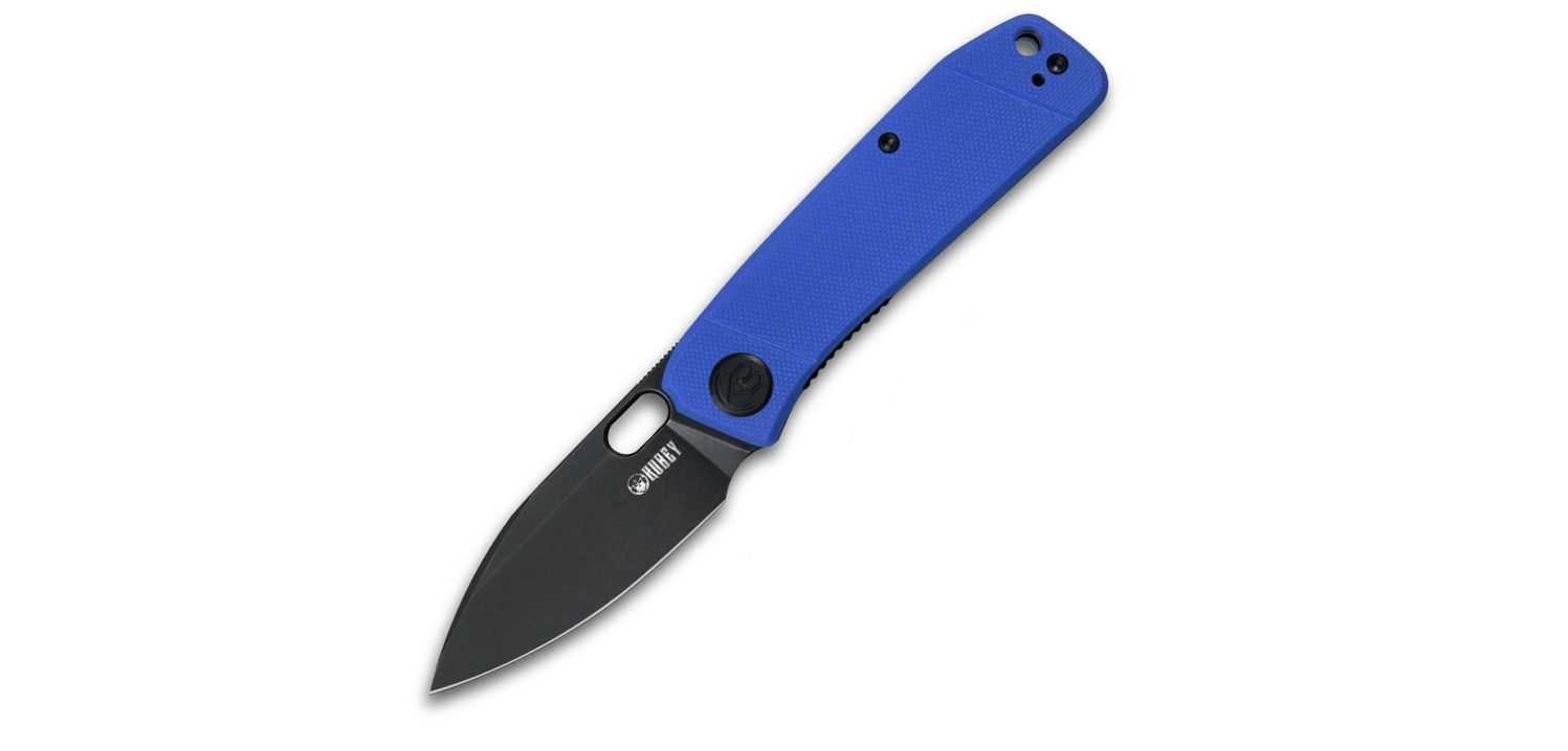 E-shop Kubey KU2104E Hyde vreckový nôž 7,5 cm, čierna, modrá, G10, spona