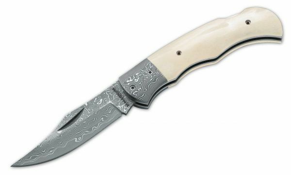 E-shop Magnum 01MB180DAM Damascus Bone vreckový nôž 7,8 cm, damašek, kosť