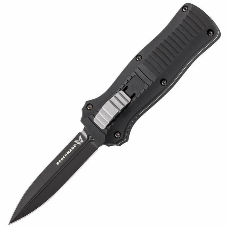 E-shop Benchmade 3350BK MCHENRY MINI Infidel vyskakovací vreckový nôž 7,9 cm, celočierna, hliník, puzdro
