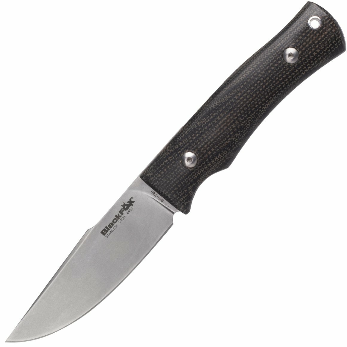 E-shop FOX knives BF-749 BLACK FOX EXPLORATOR nôž do prírody 10 cm, Stonewash, hnedá, Micarta, puzdro kydex