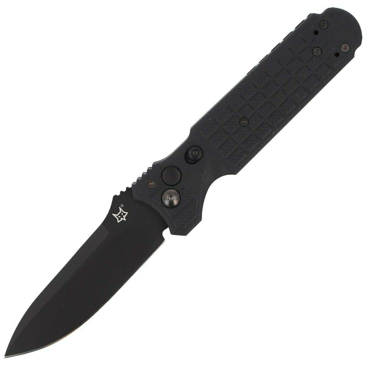 E-shop FOX Knives FX-448 B Predator II taktický automatický nôž 9,5 cm, celočierna, FRN