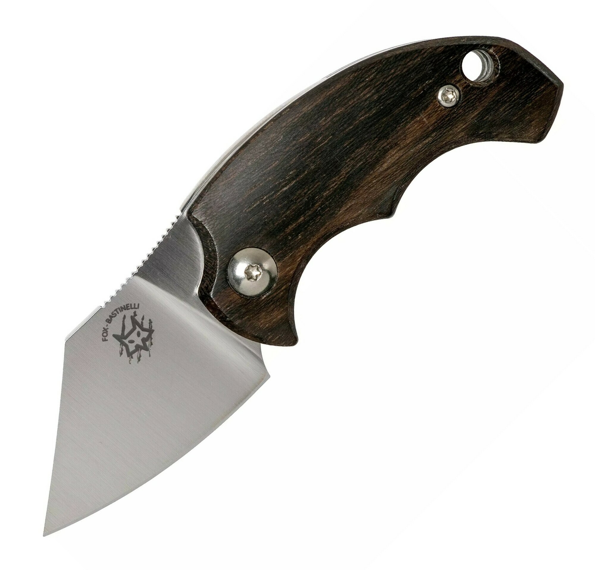 E-shop FOX knives FX-519 ZW BB DRAGO "PIEMONTES" vreckový nôž 4,5 cm, drevo Ziricote, kožené puzdro