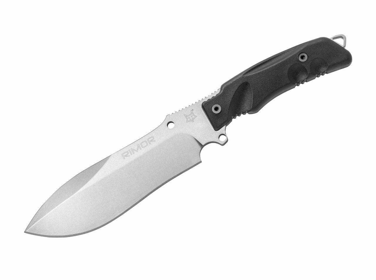 E-shop FOX knives FX-9CM07 RIMOR outdoorový nôž 17,5 cm, Stonewash, čierna, FRN, nylonové puzdro