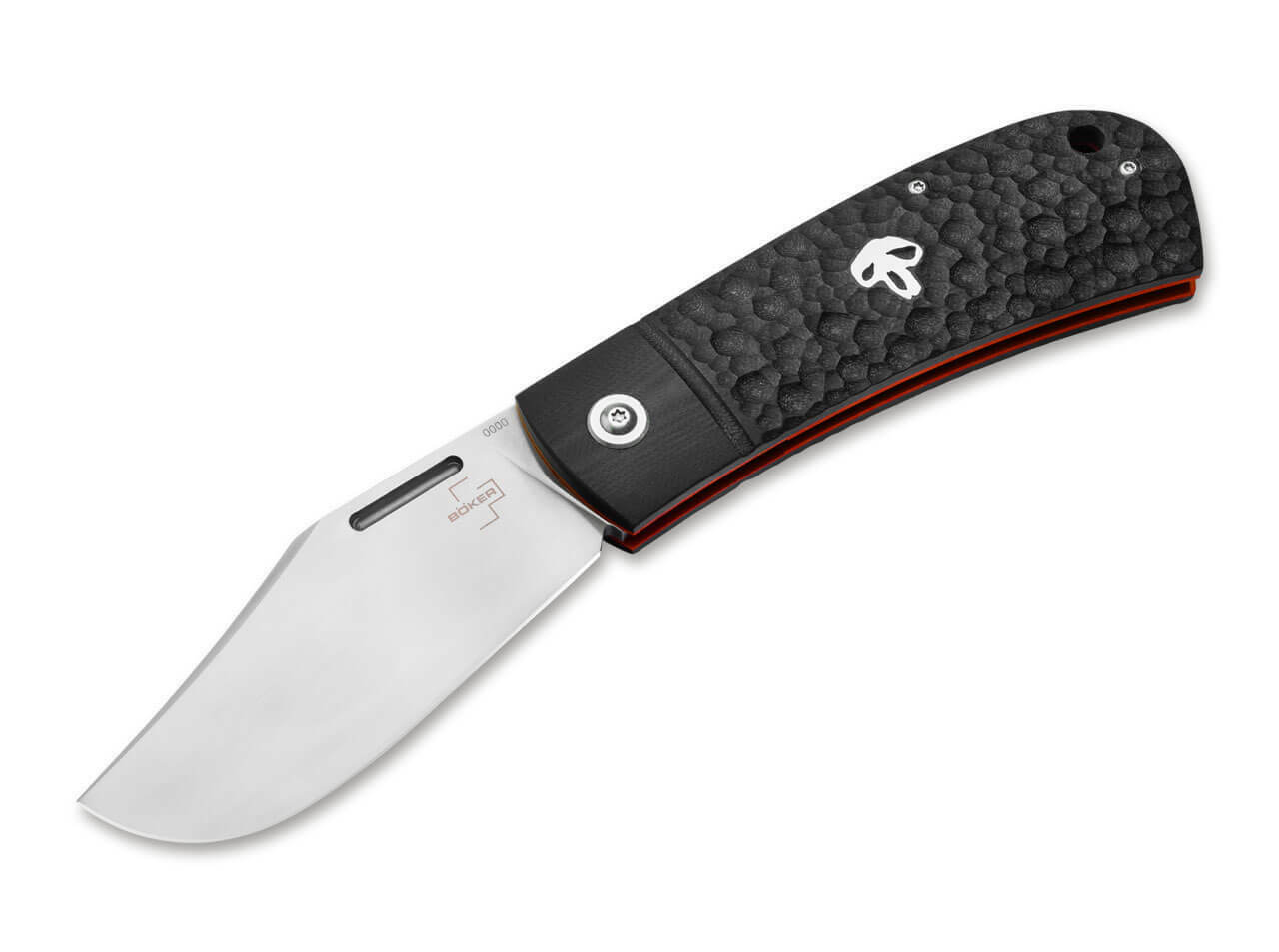 E-shop Böker Plus 01BO194 Bad Guy vreckový nôž 9 cm, čierna, G10, lebka, nylonové puzdro
