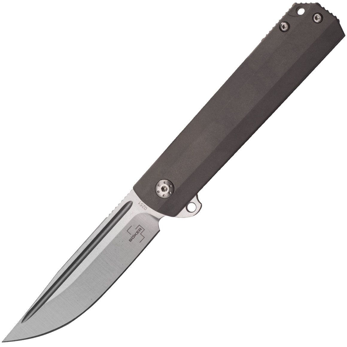 E-shop Böker Plus 01BO640 Cataclyst vreckový nôž 7,5 cm, titán, spona, nylonové puzdro