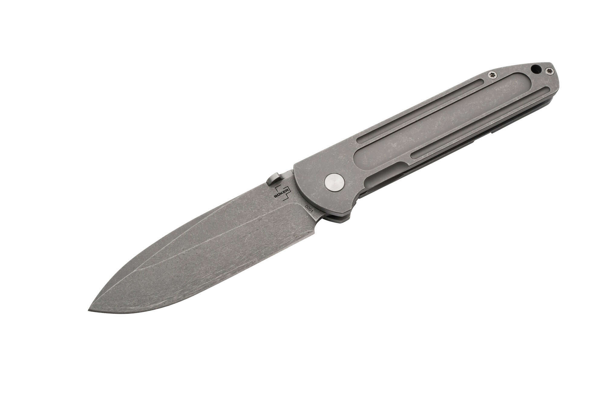 E-shop Böker Plus 01BO384 Evade vreckový nôž 9 cm, Stonewash, oceľ, spona