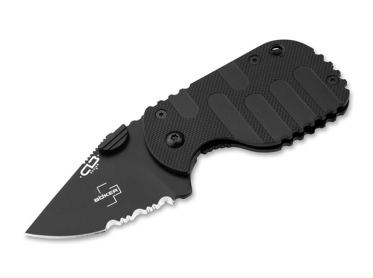 E-shop Böker Plus 01BO526 Subcom 2.0 All Black malý vreckový nôž 5,8 cm, celočierna, Zytel, spona