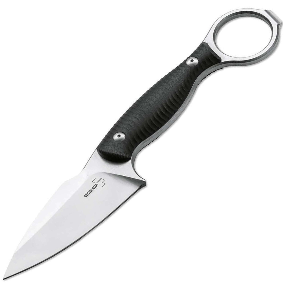 E-shop Böker Plus 02BO176 ACCOMPLICE D2 nôž na krk 8,2 cm, čierna, G10, puzdro Kydex