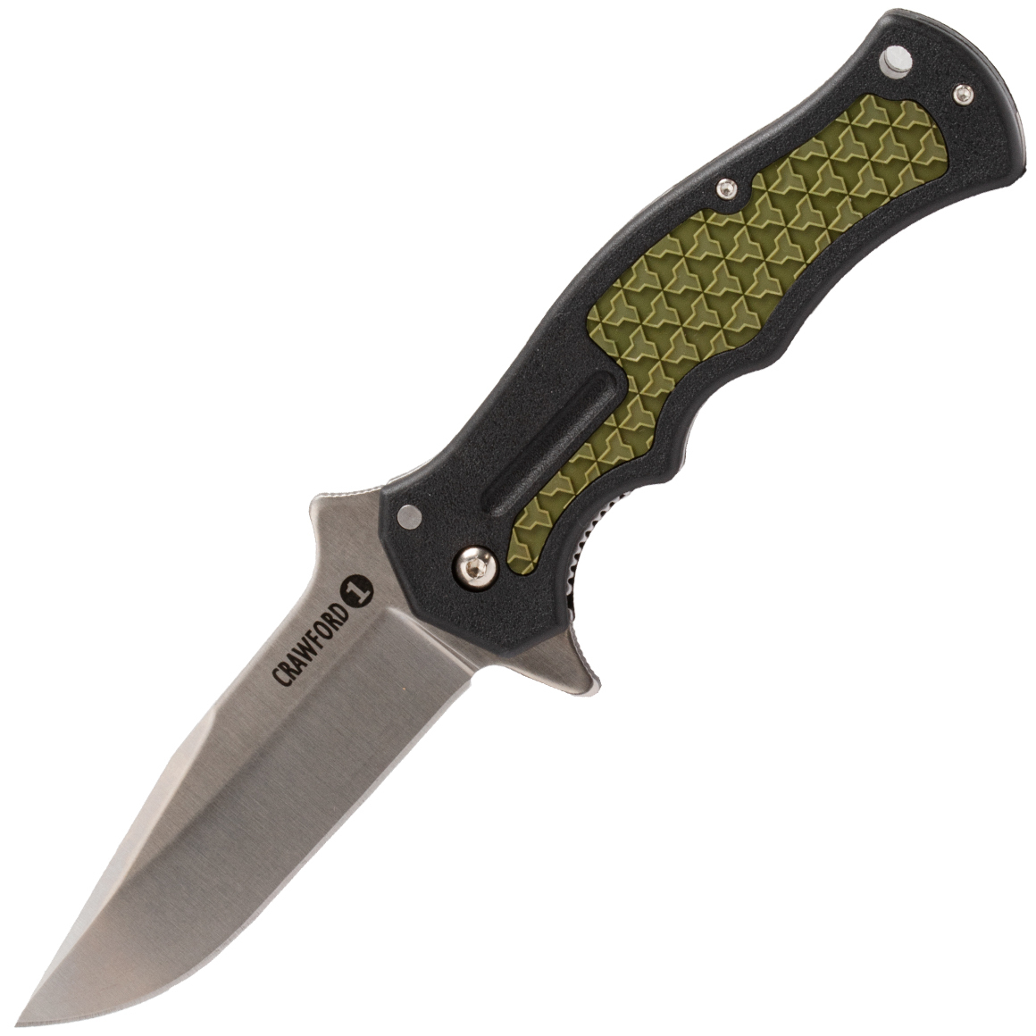 E-shop Cold Steel 20MWC Crawford Model 1 vreckový nôž 8,9 cm, čierno-zelená, Zy-Ex