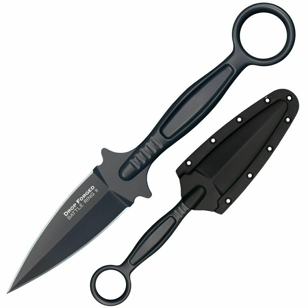 E-shop Cold Steel 36MF Drop Forged Battle Ring II taktický nôž- dýka 8,8 cm, oceľ, šedá, puzdro Secure-Ex
