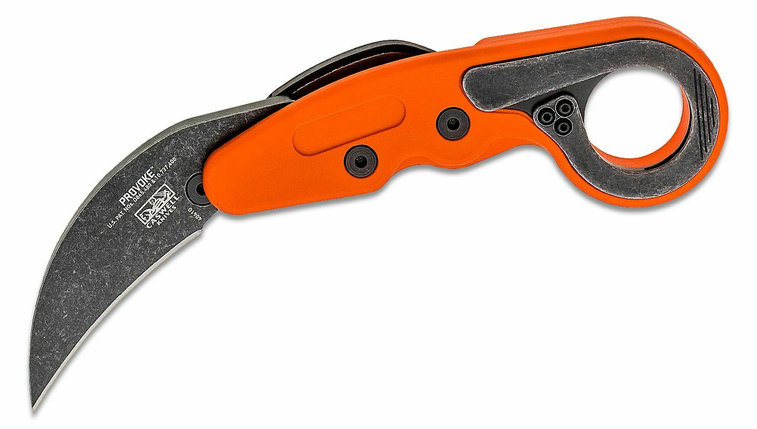 E-shop CRKT CR-4041O PROVOKE™ ORANGE vreckový nôž - karambit 6,3 cm, Stonewash, oranžová, Grivory