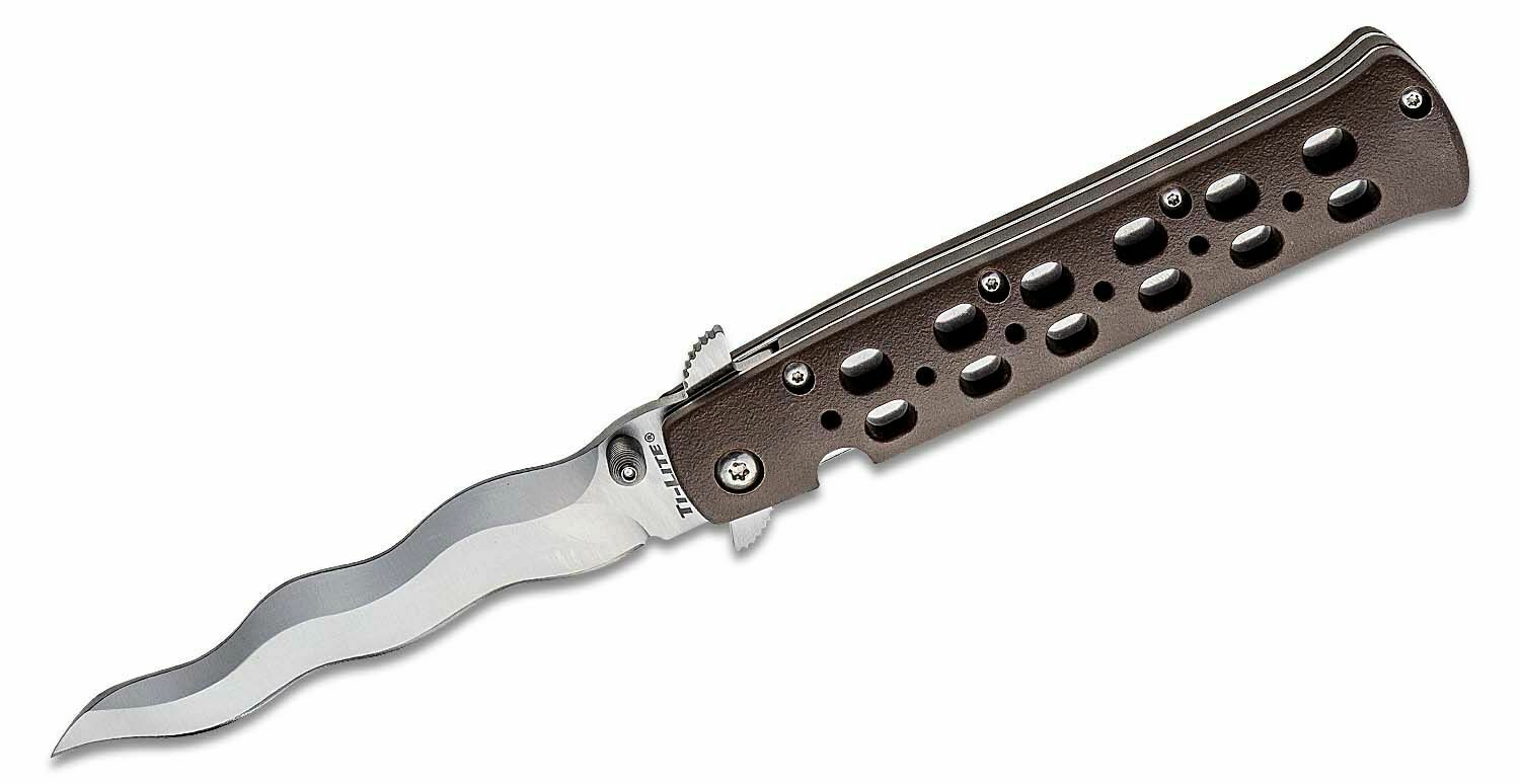 E-shop Cold Steel 26SK4 4" Ti-Lite Plain vreckový nôž 10,2 cm, hnedá, Zy-Ex