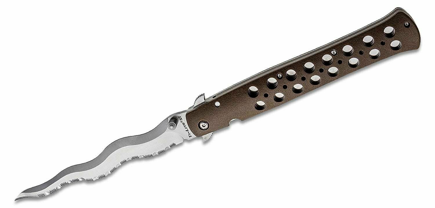 E-shop Cold Steel 26SXK6S 6" Ti-Lite Serrated vreckový nôž 15,2 cm, hnedá, Zy-Ex