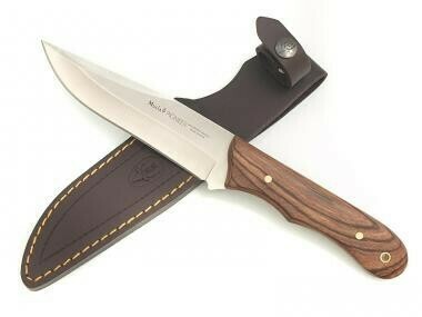 Muela PIONEER-14.NL lovecký nôž 13,5 cm, drevo Palisander, kožené puzdro