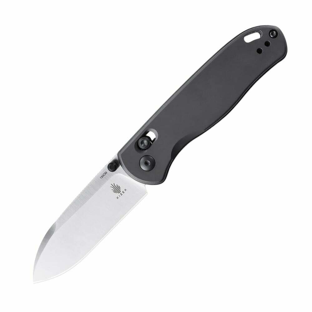 E-shop Kizer V3619C1 Drop Bear Gunmetal Aluminium vreckový nôž 7,6 cm, sivá, hliník