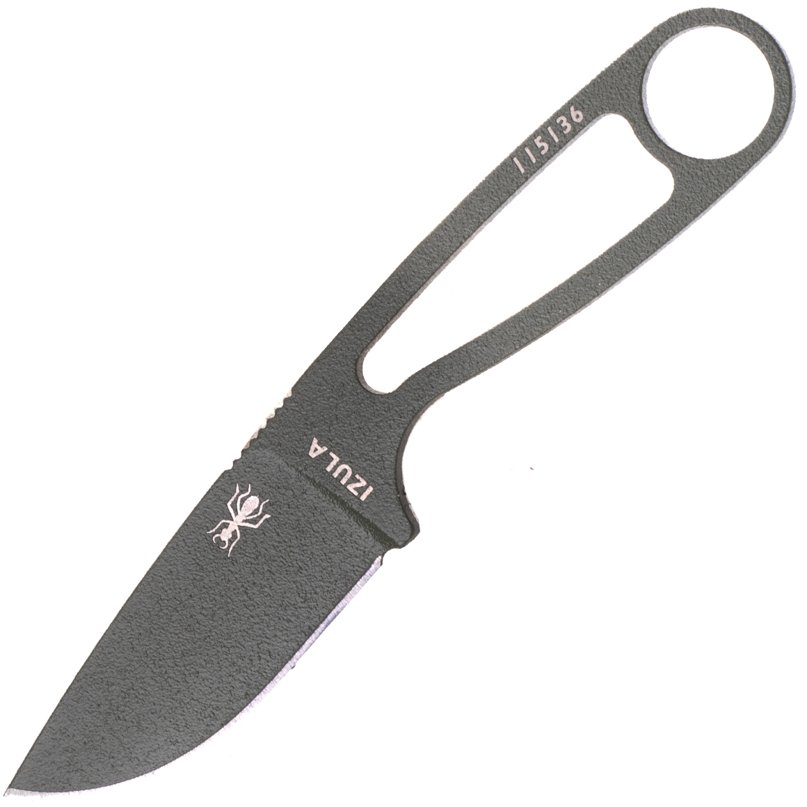 E-shop ESEE IZULA-OD-KIT Complete Kit nôž na krk 6,7 cm, čierna, uhlíková oceľ, plastové puzdro, súprava