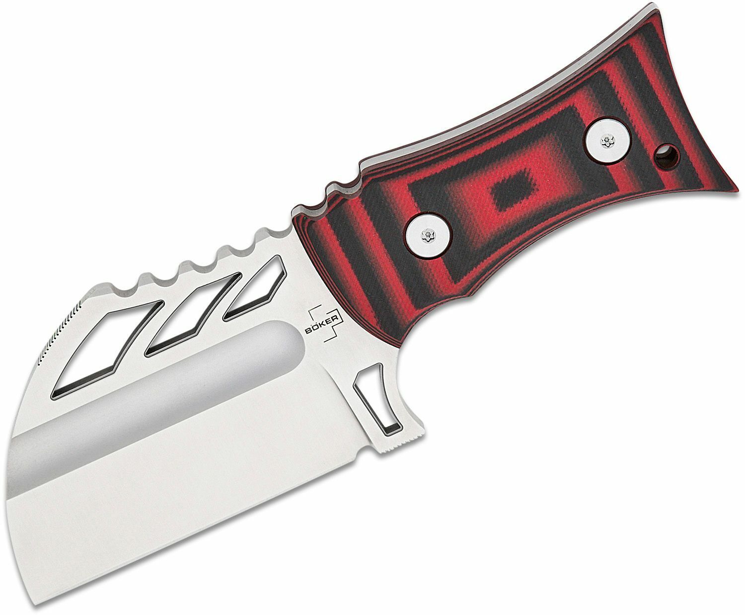 E-shop Böker Plus 02BO092 URD XL EDC nôž na krk 7,5 cm, čierno-červená, G10, puzdro kydex