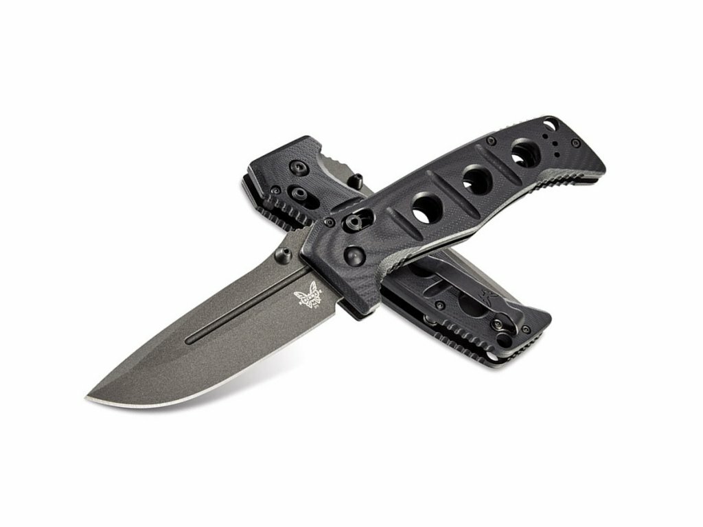 E-shop Benchmade 275GY-1 Sibert Adams Tungsten taktický vreckový nôž 9,6 cm, sivá, čierna, G10