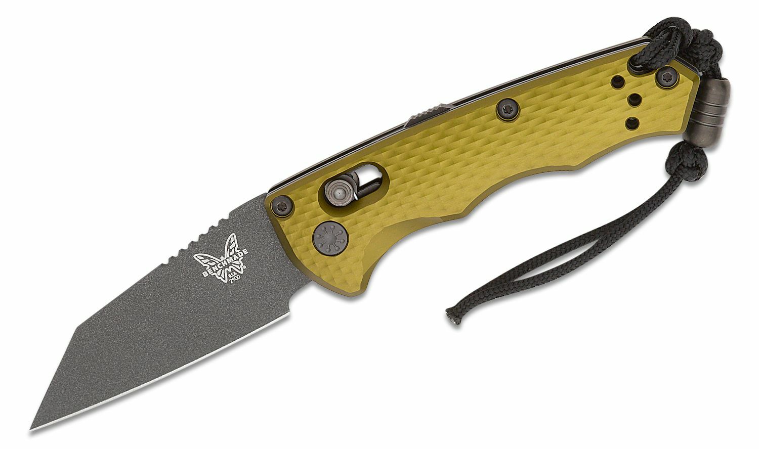 E-shop Benchmade 2900BK-2 AUTO IMMUNITY Woodland Green stredný nôž 6,3 cm, čierna, zelená, hliník