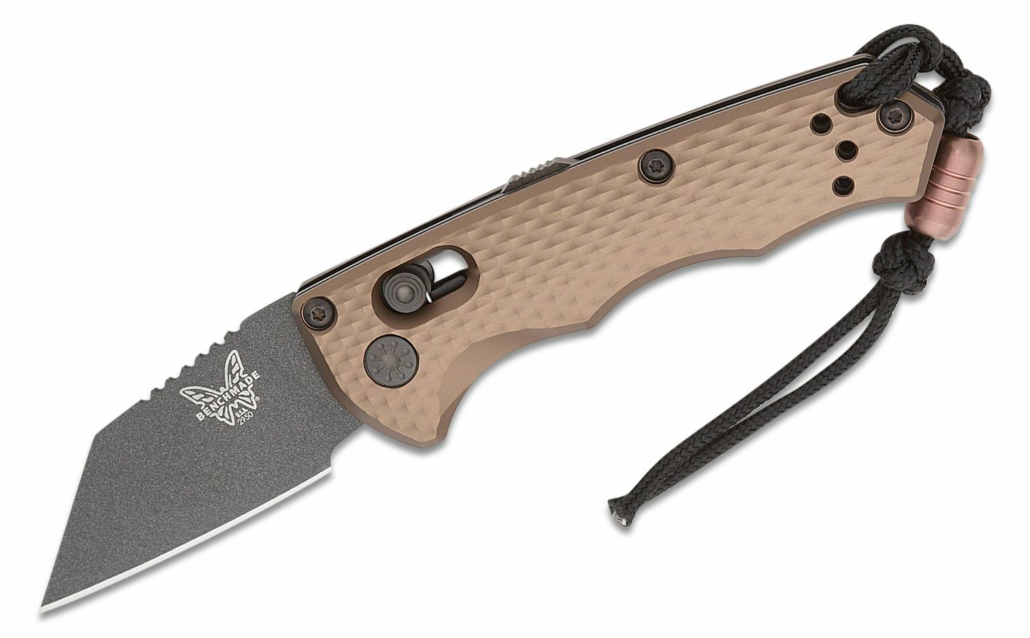 E-shop Benchmade 2950BK-1 PARTIAL IMMUNITY Dark Earth malý vreckový nôž 5 cm, čierna, tmavohnedá, hliník