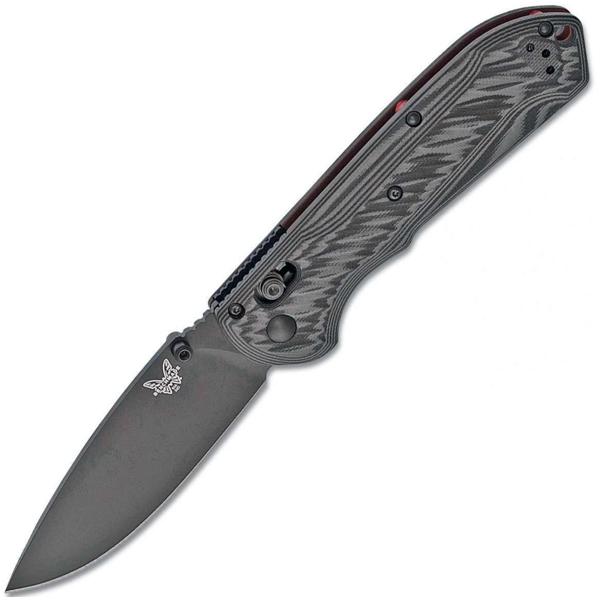 E-shop Benchmade 560BK-1 FREEK vreckový nôž 9 cm, Cerakote, čierno-šedá, červená, G10