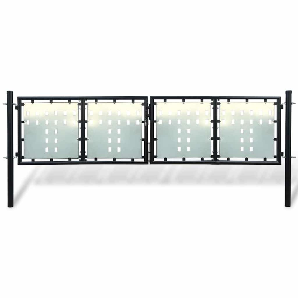 E-shop Multidom Čierna jednokrídlová plotová bránka 300x100 cm